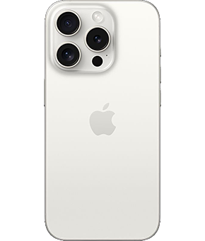 apple iphone 15 pro Titan Weiss hinten