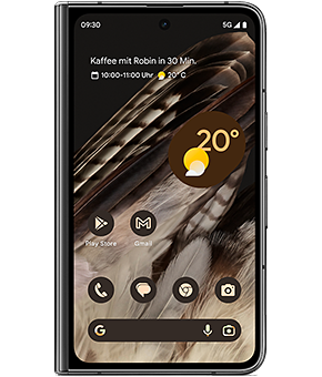 google pixel fold obsidian vorne