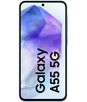 samsung galaxy a55 awesome iceblue vorne