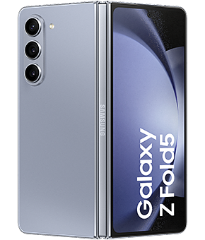 samsung galaxy z fold5 icy blue hinten