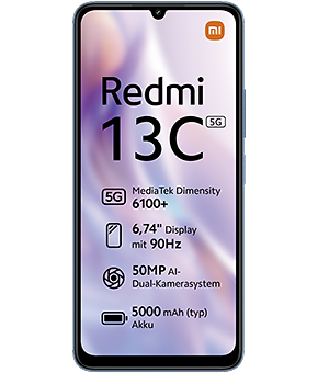 xiaomi redmi 13c twilight blue vorne